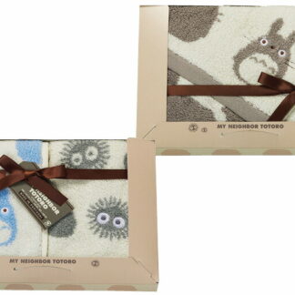 【ラッピング無料】となりのトトロ トトロシルエットN フェイスタオル ＆ ウォッシュタオル 2P TT-7228 綿100%