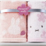 【ラッピング無料】国産 ミッフィー ブロッサム フェイスタオル ＆ ウォッシュタオル 2287-16882 綿100% 日本製