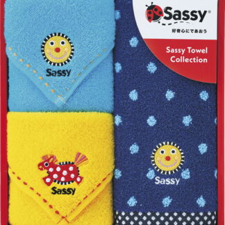 【ラッピング無料】サッシー タオルセット ブルー SA-7122 綿100% ミニタオル ウォッシュタオル