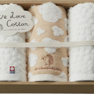 【ラッピング無料】国産 ウィー ラブ 今治産ナチュラルカラーフェイスタオル 3P WL8330 綿100% 日本製