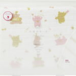 【ラッピング無料】国産 天使のガーゼ ダンシングベア バスタオル ピンク TE-312 9P 綿100% 日本製