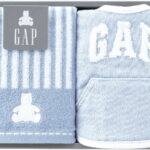 【ラッピング無料】ベビー GAP ウォッシュタオル ＆ スタイ ブルー 54-5019150B 綿100%