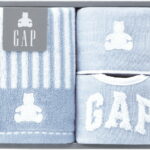 【ラッピング無料】ベビー GAP ベビーフェイスタオル ＆ ミニハンカチ ＆ スタイ ブルー 54-5019200B 綿100%