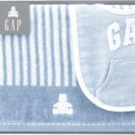 【ラッピング無料】ベビー GAP ミニバスタオル ＆ スタイ ブルー 54-5019250B 綿100%