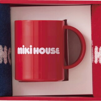 【ラッピング無料】国産 ミキハウス ミニタオル 2P ＆ マグカップセット 10-8948-389 日本製