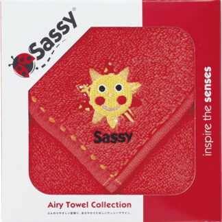 【ラッピング無料】サッシー ミニタオル レッド SA-7458 綿100%