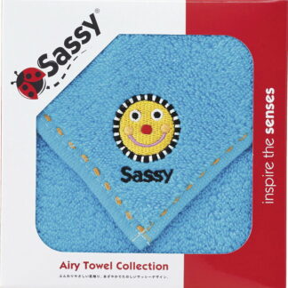 【ラッピング無料】サッシー ミニタオル ブルー SA-7452 綿100%