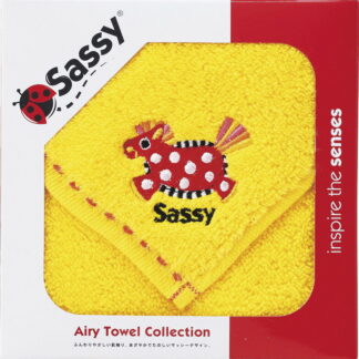 【ラッピング無料】サッシー ミニタオル イエロー SA-7454 綿100%