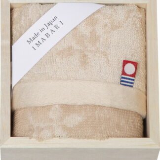 【ラッピング無料】国産 今治製タオル しまなみ匠の彩 ウォッシュタオル(木箱入) しまなみベージュ KW-6051 綿100% 日本製