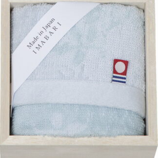 【ラッピング無料】国産 今治製タオル しまなみ匠の彩 ウォッシュタオル(木箱入) しまなみブルー KW-6052 綿100% 日本製