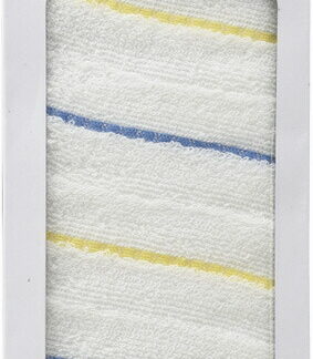 【ラッピング無料】国産 あいさつギフト マリナボーダー フェイスタオル ブルー M-4305 綿100% 日本製