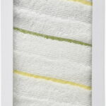 【ラッピング無料】国産 あいさつギフト マリナボーダー フェイスタオル グリーン M-4405 綿100% 日本製