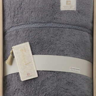 【ラッピング無料】国産 今治謹製 極上タオルスーペリアル 今治産タオルケット(木箱入) ネイビー GKT1522NV 綿100% 日本製