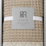 【ラッピング無料】西川 ANMIN ワッフルケット ベージュ RR80011521BG 綿100% タオルケット