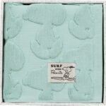 【ラッピング無料】ピーナッツ シルエットサーフ ジャガードバスマット ブルー 86854 綿100%