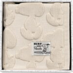 【ラッピング無料】ピーナッツ シルエットサーフ ジャガードバスマット ベージュ 86842 綿100%