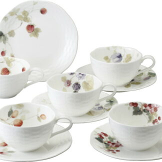 【ラッピング無料】ナルミ ルーシーガーデン 5客アソートティー･コーヒー碗皿 96010-2306 7P カップ＆ソーサー