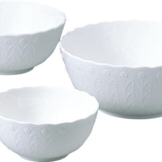 【ラッピング無料】ナルミ シルキーホワイト 入れ子ボウルセット 9968-2146 7P サラダボウル