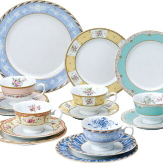 【ラッピング無料】国産 ナルミ フローラルブティック 16ピースティーセット 41721-33461 日本製 皿 プレート カップ ソーサー プレート小 プレート大