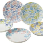 【ラッピング無料】国産 ディズニー ミッキー･フラワー パスタプレート5枚セット 3211-02 日本製 皿