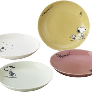 【ラッピング無料】国産 ピーナッツ シーズン パスタプレート4枚セット SN610-184 日本製 皿