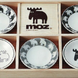 【ラッピング無料】国産 MOZ MOZ01 小皿５枚セット(木箱入り) 50053 日本製 プレート