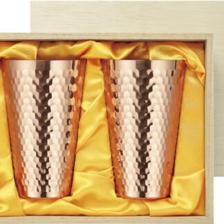 【ラッピング無料】国産 食楽工房 純銅タンブラー 450ml ペア(木箱入) CNE976 日本製