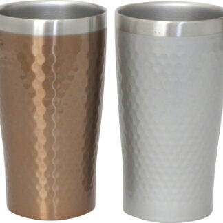 【ラッピング無料】リュクス ペアメタルサーモタンブラー 340ml ブロンズ ＆ シルバー 29827