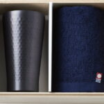 【ラッピング無料】AMIi HOME タンブラーセット E･ネイビー AM-1625 今治ウォッシュタオル