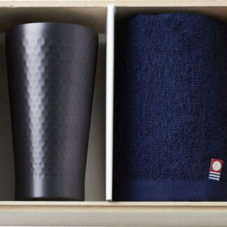 【ラッピング無料】AMIi HOME タンブラーセット E･ネイビー AM-1625 今治ウォッシュタオル