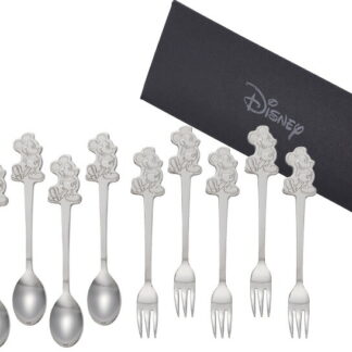【ラッピング無料】国産 ディズニー ステンレスダイカットスプーン ＆ フォーク10本セット 13016 日本製 カトラリーセット