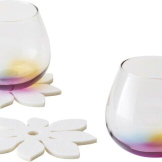 【ラッピング無料】トロピカル スインググラスペア 04158 コースター