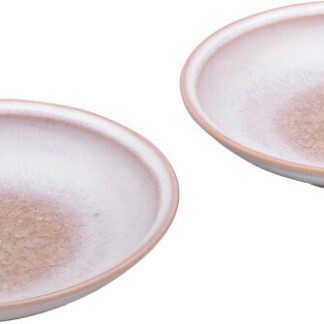 【ラッピング無料】国産 萩焼 ガラス釉 モモイロ ペア小皿 GP5-1 5P 日本製 プレート