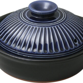 【ラッピング無料】国産 萬古焼 菊花瑠璃釉 6号鍋 2080-5060 日本製 土鍋