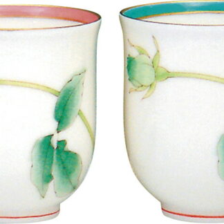 【ラッピング無料】国産 香蘭社 ブライトローズ 組湯呑 IP1195-CPR 日本製 湯呑み