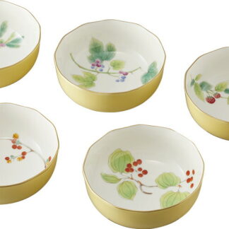 【ラッピング無料】国産 香蘭社 山だより 小鉢5客揃(木箱入) Y578-GYZ 日本製