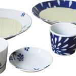 【ラッピング無料】国産 江戸小粋麺道楽ペアセット 290702 日本製 皿 プレート 皿 小皿 千代口 スノコ