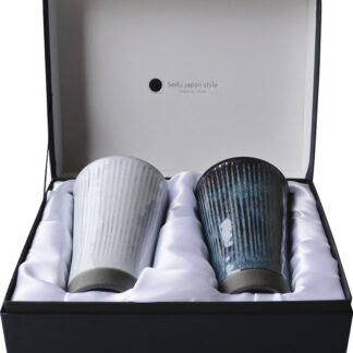 【ラッピング無料】国産 清風 田端繁道 作 カービングカップペア 7-2094 日本製 日本酒 焼酎グラス