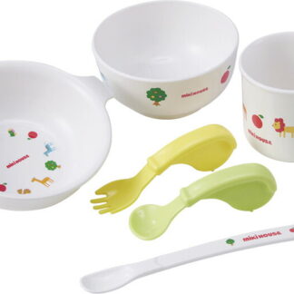 【ラッピング無料】国産 ミキハウス テーブルウェアセット 46-7123-827 日本製 皿 プレート ミルクマグ ファーストプレート ライスボウル スプーン フォーク フィーディングスプーン