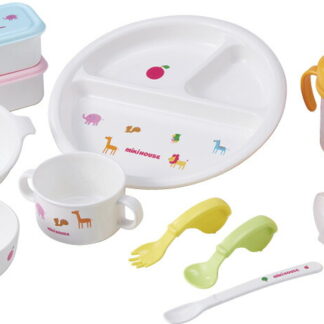 【ラッピング無料】国産 ミキハウス テーブルウェアセット 46-7125-823 日本製 フードコンテナ ストローマグ スパウト口 スープマグ ファーストプレート ライスボウル スプーン フォーク フィーディングスプーン ランチプレート