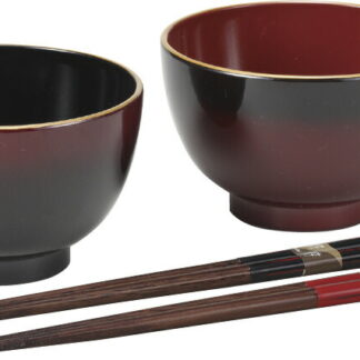 【ラッピング無料】ぼかし塗 汁椀ペア(箸付) 2579 レビュー