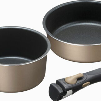 【ラッピング無料】ブラナーノ IH対応着脱ハンドル鍋2点セット MB-2438 片手鍋 フライパン