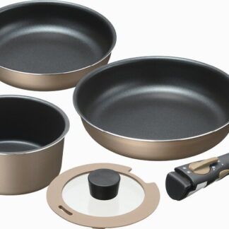 【ラッピング無料】ブラナーノ IH対応着脱ハンドル鍋3点セット MB-2440 片手鍋 フライパン