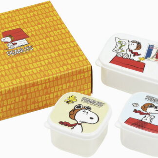 【ラッピング無料】国産 スヌーピー フライング･エース シール容器3点セット SN-301 日本製 保存容器 キャニスター