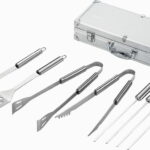 【ラッピング無料】BBQの達人セット AY-2031 バーべキュー クッキング用品 串 アルミケース ターナー ピック 炭用トング 食材用トング