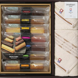 【ラッピング無料】今治タオル ＆ スイーツ グリーンモードエコドットタオル ＆ スティックケーキギフト LST011MD フェイス ウォッシュ タオル