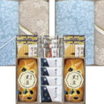 【ラッピング無料】今治タオル ＆ 和菓子詰合せ IMZ-100 欧風ヴァッフェル 薄焼きごませんべい 国産黒豆パウンドケーキ どら焼き バスタオル フェイスタオル