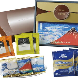 【ラッピング無料】東京?月堂 ゴーフレット･紅茶･ドリップコーヒー TF-A 北斎ゴーフレット 紅茶ティーバッグ