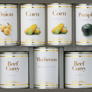 【ラッピング無料】ホテルニューオータニ スープ・調理缶詰セット AOV-40 ビーフカレー つぶ入りコーンスープ 国産マッシュルームのクリームスープ パンプキンクリームスープ オニオンスープ