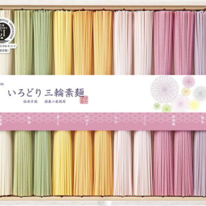 【ラッピング無料】池利 国内産小麦使用いろどり三輪素麺(木箱入) CL-30 そうめん